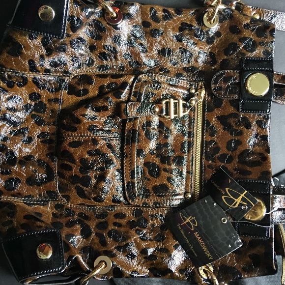 B Makowsky NEW leather tote w/ shoulder strap - Picture 5 of 9